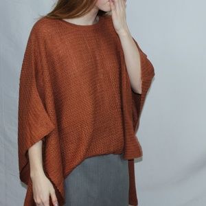 NWT Saks Design History Hi-Lo Pullover Poncho O/S